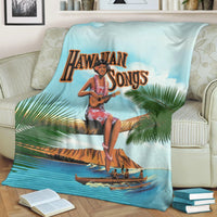 Hawaiian Hula Aboriginal Song Premium Blankets - AH - Polynesian Pride