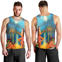 Hawaiian Hula Girl Sing In Aboriginal Village Aat Night Tank Top - AH - Polynesian Pride