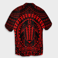 Hawaiian Kakau Honu Arc Polynesian Red Hawaiian Shirt - AH - Polynesian Pride