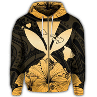 Hawaiian Kanaka Zip Hoodie Hibiscus Polynesian Love - Polynesian Pride