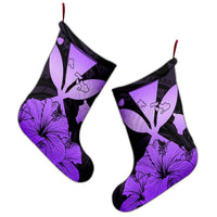 Hawaiian Kanaka Christmas Stocking Hibiscus Polynesian Love - Violet - AH - Polynesian Pride