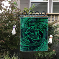 Hawaiian Kanaka Honu Hibiscus Tornando Polynesian Green Flag - AH - Polynesian Pride