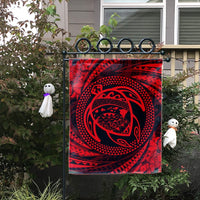 Hawaiian Kanaka Honu Hibiscus Tornando Polynesian Red Flag - AH - Polynesian Pride