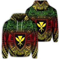 Hawaiian Kanaka Maoli Center Polynesian Hoodie Unisex Art - Polynesian Pride