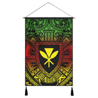 Hawaiian Kanaka Maoli Center Polynesian Hanging Poster - AH Hanging Poster Cotton And Linen - Polynesian Pride