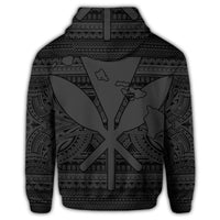 Hawaiian Kanaka Polynesian Hoodie Tribal Reggae Color Gray - Polynesian Pride