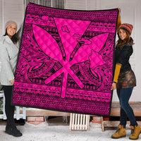 Hawaiian Kanaka Polynesian Tribal Premium Quilts Reggae Color Pink AH - Polynesian Pride