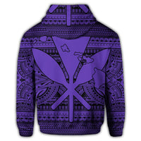 Hawaiian Kanaka Polynesian Hoodie Tribal Reggae Color Purple - Polynesian Pride