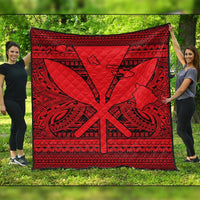 Hawaiian Kanaka Polynesian Tribal Premium Quilts Reggae Color Red AH Black - Polynesian Pride
