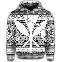 Hawaiian Kanaka Polynesian Hoodie Tribal Reggae Color White - Polynesian Pride