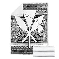Hawaiian Kanaka Polynesian Tribal Premium Blankets Reggae Color White AH - Polynesian Pride