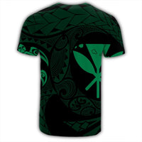 Hawaiian Kanaka Turtle Polynesian T Shirt Green - Polynesian Pride