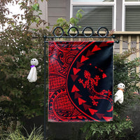 Hawaiian Map Gecko Tattoo Kakau Polynesian Flag Red AH - Polynesian Pride