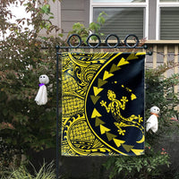 Hawaiian Map Gecko Tattoo Kakau Polynesian Flag Yellow AH - Polynesian Pride