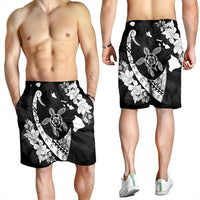 Hawaiian Map Hibiscus Turtle Fish Hook Polynesian Men's Shorts - AH - Polynesian Pride