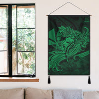 Hawaiian Map Hula Girl Hibiscus Kanaka Polynesian Hanging Poster - Green - AH - Polynesian Pride
