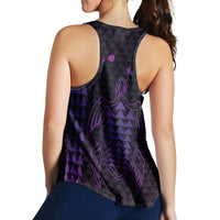 Hawaiian Map Kakau Turtle Polynesian Racerback Tank - Purple - AH - Polynesian Pride