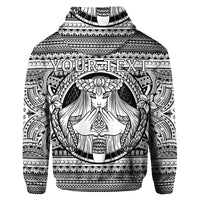 Custom Hawaiian Map Madame Pele Mauna Kea Plumeria Polynesian Hoodie White - Polynesian Pride