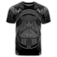 Hawaiian Map Madame Pele Polynesian T Shirt Gray - Polynesian Pride