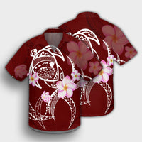 Hawaiian Map Plumeria Turtle Swim Polynesian Hawaiian Shirt - AH - Polynesian Pride