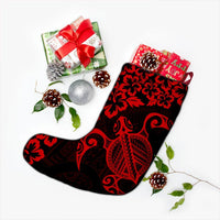 Hawaiian Map Turtle Hibiscus Kanaka Polynesian Christmas Stocking - Red - AH - Polynesian Pride