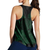 Hawaiian Map Turtle Hibiscus Polynesian Racerback Tank - Green - AH - Polynesian Pride