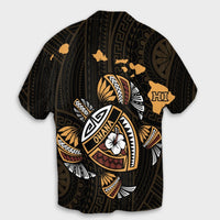 Hawaiian Map Turtle Ohana Hibicus Polynesian Hawaiian Shirt - AH - Polynesian Pride