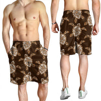 Hawaiian Old School Turtle Men's Shorts - AH - Polynesian Pride