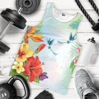 Hawaiian Orchids Strelitzia Hibiscus Plumeria Hummingbirds Polynesian Tank Top - AH - Polynesian Pride