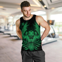 Hawaiian Owl Hibiscus Plumeria Polynesian Tank Top - Green - AH - Polynesian Pride
