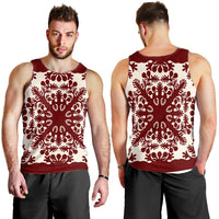 Hawaiian Palm Tree Quilt Tradition Red Tank Top - AH - Polynesian Pride