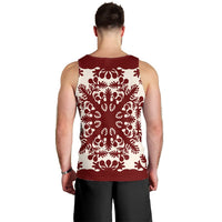 Hawaiian Palm Tree Quilt Tradition Red Tank Top - AH - Polynesian Pride
