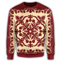 Hawaiian Palm Tree Quilt Vintage Sweatshirt - AH - Polynesian Pride