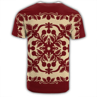 Hawaiian Palm Tree Quilt Vintage T Shirt AH - Polynesian Pride