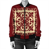 Hawaiian Palm Tree Quilt Vintage Bomber Jacket - AH - Polynesian Pride