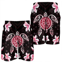 Hawaiian Pinky Turtle Plumeria Men's Shorts AH - Polynesian Pride