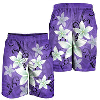 Hawaiian Plumeria Polynesian Men's Shorts - Purple - AH - Polynesian Pride
