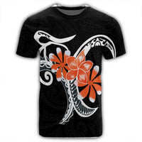Hawaiian Plumeria Polynesian Orange T Shirt AH - Polynesian Pride