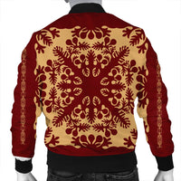 Hawaiian Quilt Vintage Bomber Jacket - AH - Polynesian Pride