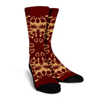 Hawaiian Quilt Vintage Crew Socks - AH - Polynesian Pride