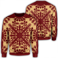 Hawaiian Quilt Vintage Sweatshirt - AH Unisex Black - Polynesian Pride