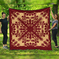 Hawaiian Quilt Vintage Premium Quilts - AH Black - Polynesian Pride