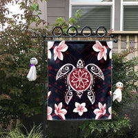 Hawaiian Reddie Turtle Plumeria Flag AH - Polynesian Pride