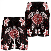 Hawaiian Reddie Turtle Plumeria Men's Shorts AH - Polynesian Pride