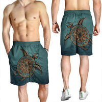 Hawaiian Skillful Turtle Polynesian Men's Shorts - AH - Polynesian Pride