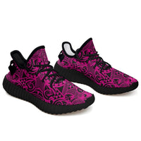 Hawaiian Sneakers YZ Polynesian Kakau Turtle Pink AH Black - Polynesian Pride