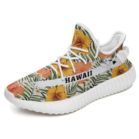 Hawaiian Sneakers YZ Tropical Flowers Hibiscus Pink Yellow White - Polynesian Pride