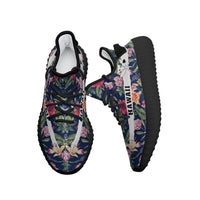 Hawaiian Sneakers YZ Tropical Hibiscus Red And Plumeria White - Polynesian Pride