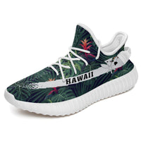 Hawaiian Sneakers YZ Tropical Monstera Leaf Green White - Polynesian Pride