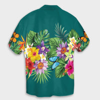 Hawaiian Tropical Strelitzia Plumeria Orchids Hibiscus Polynesian Hawaiian Shirt - AH - Polynesian Pride
